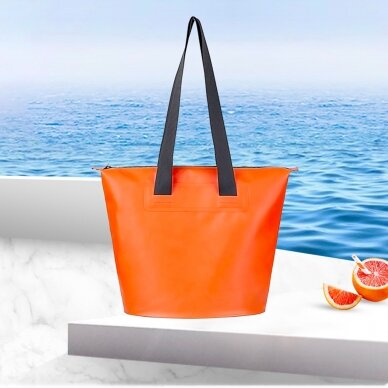 Vandeniui atsparus krepšys 11L PVC waterproof bag - žalias 5 Vandeniui atsparus krepšys 11L PVC waterproof bag - žalias 5