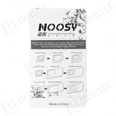 Noosy Adapteris Nano Micro Sim 3In1 rinkinys 2 Noosy Adapteris Nano Micro Sim 3In1 rinkinys 2