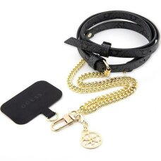 PENDANT GUESS GUUC4MG4EK (STRAP AND CHAIN WITH 4G CHARM / Sidabrinis ir Juodas) KOW068