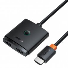 Baseus AirJoy 2in1 4K 60Hz bi-directional HDMI adapter with built-in 1m cable - Juodas