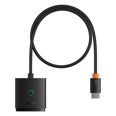 Baseus AirJoy 2in1 4K 60Hz bi-directional HDMI adapter with built-in 1m cable - Juodas 1