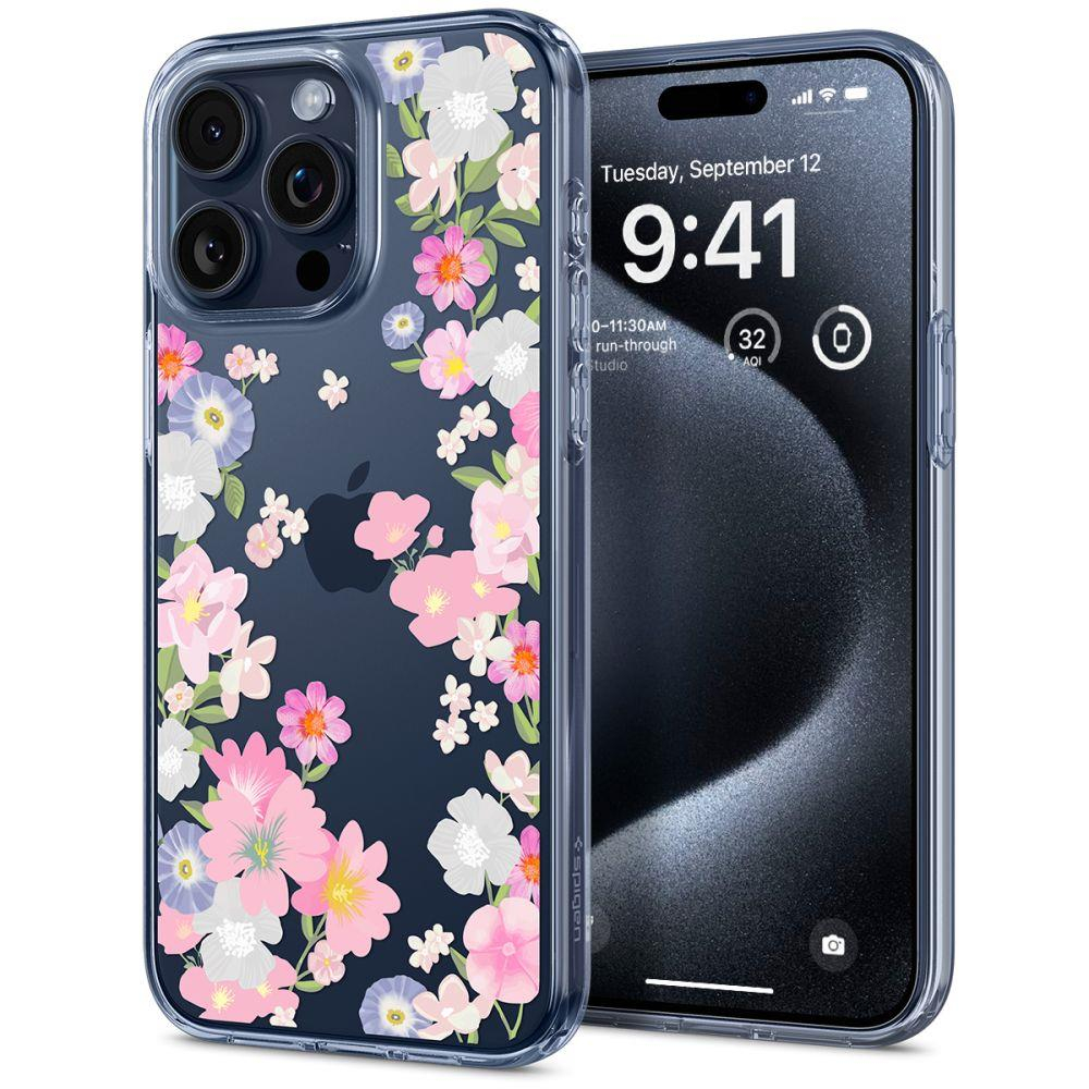 Telefono Dėklas Spigen Liquid Crystal Apple iPhone 15 Pro Blossom Gėlėtas KOW068 1 Telefono Dėklas Spigen Liquid Crystal Apple iPhone 15 Pro Blossom Gėlėtas KOW068 1