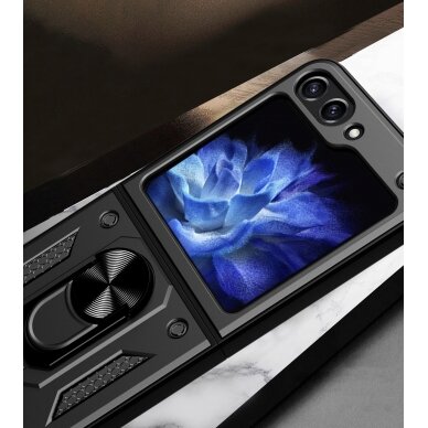 Telefono Dėklas Hybrid Armor Camshield Case for Z Flip 5 5G with Camera Protector Rožinis KOW068 5 Telefono Dėklas Hybrid Armor Camshield Case for Z Flip 5 5G with Camera Protector Rožinis KOW068 5