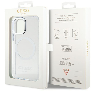 Telefono Dėklas iPhone 12/12 Pro - Guess Silicone TPU with MagSafe Skaidrus KOW068 7 Telefono Dėklas iPhone 12/12 Pro - Guess Silicone TPU with MagSafe Skaidrus KOW068 7