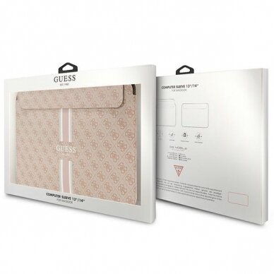 Universalus Dėklas Guess Sleeve 14" Rožinis 4G Printed Stripes 3 Universalus Dėklas Guess Sleeve 14" Rožinis 4G Printed Stripes 3