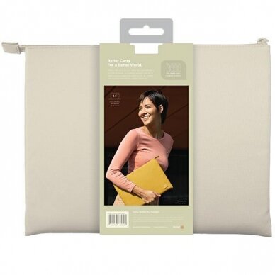 Universalus Dėklas UNIQ Lyon Sleeve 14" Waterproof RPET Kreminis 3 Universalus Dėklas UNIQ Lyon Sleeve 14" Waterproof RPET Kreminis 3