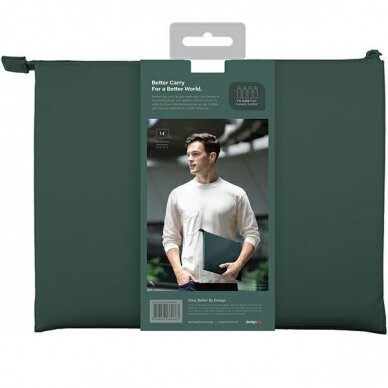 Universalus Dėklas UNIQ Lyon Sleeve 14" forest green Waterproof RPET Žalias 3 Universalus Dėklas UNIQ Lyon Sleeve 14" forest green Waterproof RPET Žalias 3
