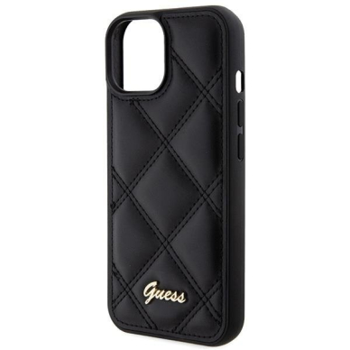 Dėklas Guess GUHCP15SPSQSQSK iPhone 15 6.1" Juodas hardcase Quilted Metal Logo 5 Dėklas Guess GUHCP15SPSQSQSK iPhone 15 6.1" Juodas hardcase Quilted Metal Logo 5