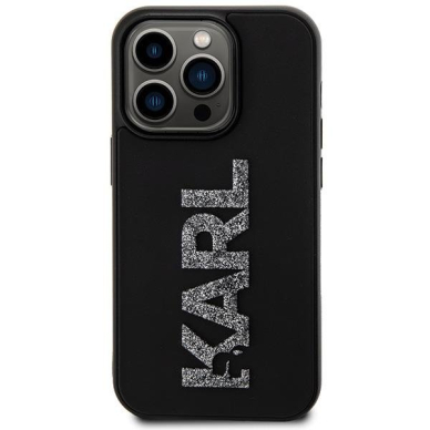 Dėklas Karl Lagerfeld 3D Rubber Glitter Logo case for iPhone 15 Pro - Juodas 2 Dėklas Karl Lagerfeld 3D Rubber Glitter Logo case for iPhone 15 Pro - Juodas 2