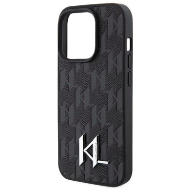 Dėklas Karl Lagerfeld KLHCP15LPKLPKLK iPhone 15 Pro 6.1" Juodas hardcase Leather Monogram Hot Stamp Metal Logo 5 Dėklas Karl Lagerfeld KLHCP15LPKLPKLK iPhone 15 Pro 6.1" Juodas hardcase Leather Monogram Hot Stamp Metal Logo 5