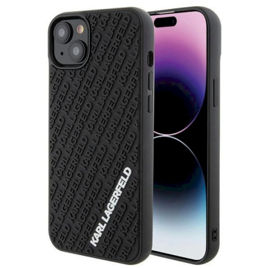 Dėklas Karl Lagerfeld KLHCP15M3DMKRLK iPhone 15 Plus 6.7" Juodas hardcase 3D Rubber Multi Logo Dėklas Karl Lagerfeld KLHCP15M3DMKRLK iPhone 15 Plus 6.7" Juodas hardcase 3D Rubber Multi Logo