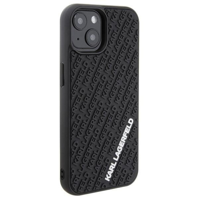 Dėklas Karl Lagerfeld 3D Rubber Multi Logo case for iPhone 15 - Juodas 3