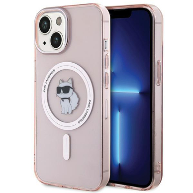 Telefono Dėklas Karl Lagerfeld IML Choupette MagSafe case for iPhone 15 - Rožinis KOW068 Telefono Dėklas Karl Lagerfeld IML Choupette MagSafe case for iPhone 15 - Rožinis KOW068