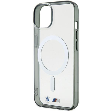 Telefono Dėklas Etui BMW Silver Ring MagSafe do iPhone 15 Skaidrus Juodas KOW068 5 Telefono Dėklas Etui BMW Silver Ring MagSafe do iPhone 15 Skaidrus Juodas KOW068 5
