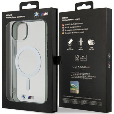 Telefono Dėklas Etui BMW Silver Ring MagSafe do iPhone 15 Skaidrus Juodas KOW068 7 Telefono Dėklas Etui BMW Silver Ring MagSafe do iPhone 15 Skaidrus Juodas KOW068 7