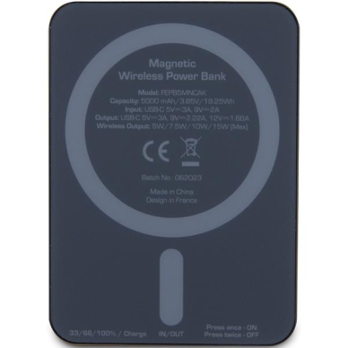 Išorinė Baterija Powerbank Ferrari Metal Logo MagSafe 15W 5000mAh - Juodas 2 Išorinė Baterija Powerbank Ferrari Metal Logo MagSafe 15W 5000mAh - Juodas 2