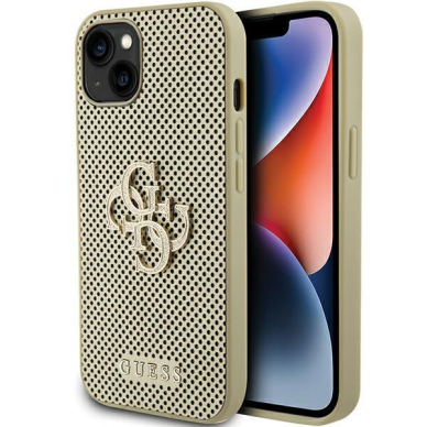 Telefono Dėklas Guess Perforated 4G Glitter case for iPhone 15 Auksinis KOW068 Telefono Dėklas Guess Perforated 4G Glitter case for iPhone 15 Auksinis KOW068