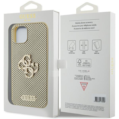 Telefono Dėklas Guess Perforated 4G Glitter case for iPhone 15 Auksinis KOW068 7 Telefono Dėklas Guess Perforated 4G Glitter case for iPhone 15 Auksinis KOW068 7