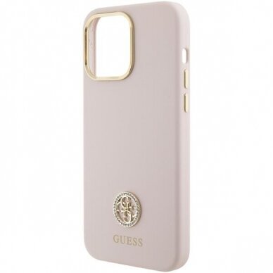 Telefono Dėklas Guess Silicone Logo Strass 4G case for iPhone 15 Pro Max Rožinis KOW068 5 Telefono Dėklas Guess Silicone Logo Strass 4G case for iPhone 15 Pro Max Rožinis KOW068 5
