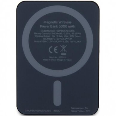 Išorinė Baterija Powerbank Guess MagSafe Metal Script Logo 15W 5000mAh Juodas KOW06B 2 Išorinė Baterija Powerbank Guess MagSafe Metal Script Logo 15W 5000mAh Juodas KOW06B 2
