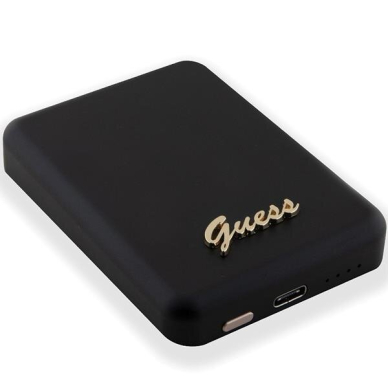 Išorinė Baterija Powerbank indukcyjny Guess MagSafe Metal Script Logo 5W 3000mAh Juodas KOW06B 3 Išorinė Baterija Powerbank indukcyjny Guess MagSafe Metal Script Logo 5W 3000mAh Juodas KOW06B 3