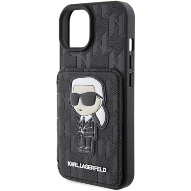 Telefono Dėklas Karl Lagerfeld Saffiano Cardslots and Stand Monogram Ikonik Patch iPhone 15 Juodas KOW068 5 Telefono Dėklas Karl Lagerfeld Saffiano Cardslots and Stand Monogram Ikonik Patch iPhone 15 Juodas KOW068 5