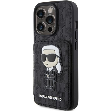 Telefono Dėklas Karl Lagerfeld Saffiano Cardslots and Stand Monogram Ikonik Patch iPhone 15 Pro Max Juodas KOW068 1 Telefono Dėklas Karl Lagerfeld Saffiano Cardslots and Stand Monogram Ikonik Patch iPhone 15 Pro Max Juodas KOW068 1