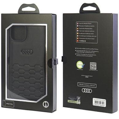 Telefono Dėklas Etui Audi GT Synthetic Leather do iPhone 15 Plus Juodas KOW068 3 Telefono Dėklas Etui Audi GT Synthetic Leather do iPhone 15 Plus Juodas KOW068 3