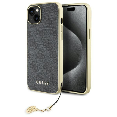 Telefono Dėklas Guess 4G Charms Collection case for iPhone 15 Plus Auksinis-Pilkas KOW068 Telefono Dėklas Guess 4G Charms Collection case for iPhone 15 Plus Auksinis-Pilkas KOW068