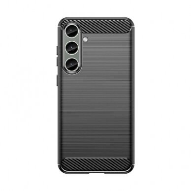 Dėklas Case for Carbon Case Samsung Galaxy S24+ flexible silicone carbon cover - Juodas 3 Dėklas Case for Carbon Case Samsung Galaxy S24+ flexible silicone carbon cover - Juodas 3
