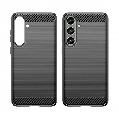 Dėklas Case for Carbon Case Samsung Galaxy S24+ flexible silicone carbon cover - Juodas 6 Dėklas Case for Carbon Case Samsung Galaxy S24+ flexible silicone carbon cover - Juodas 6