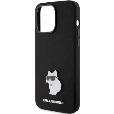Dėklas Karl Lagerfeld KLHCP15XSMHCNPK iPhone 15 Pro Max 6.7" Juodas Silicone Choupette Metal Pin 5 Dėklas Karl Lagerfeld KLHCP15XSMHCNPK iPhone 15 Pro Max 6.7" Juodas Silicone Choupette Metal Pin 5