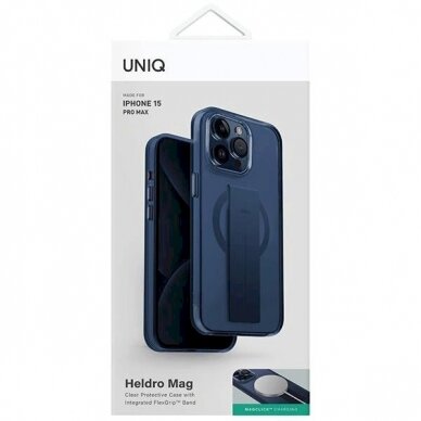 Dėklas UNIQ Heldro Mag iPhone 15 Pro Max 6.7" Magclick Charging Mėlynas 1 Dėklas UNIQ Heldro Mag iPhone 15 Pro Max 6.7" Magclick Charging Mėlynas 1