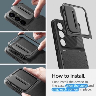 Dėklas Spigen Optik Armor case for Samsung Galaxy S24 - Juodas 13 Dėklas Spigen Optik Armor case for Samsung Galaxy S24 - Juodas 13