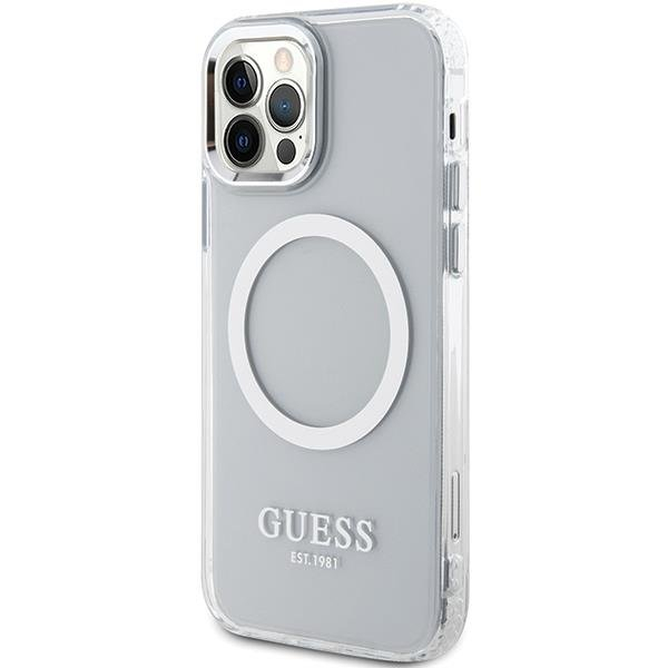 Telefono Dėklas iPhone 12/12 Pro - Guess Silicone TPU with MagSafe Skaidrus KOW068 1 Telefono Dėklas iPhone 12/12 Pro - Guess Silicone TPU with MagSafe Skaidrus KOW068 1