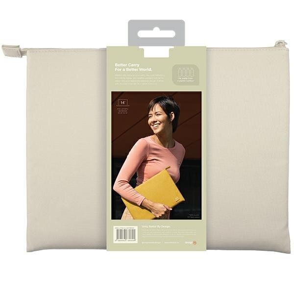 Universalus Dėklas UNIQ Lyon Sleeve 14" Waterproof RPET Kreminis 3 Universalus Dėklas UNIQ Lyon Sleeve 14" Waterproof RPET Kreminis 3