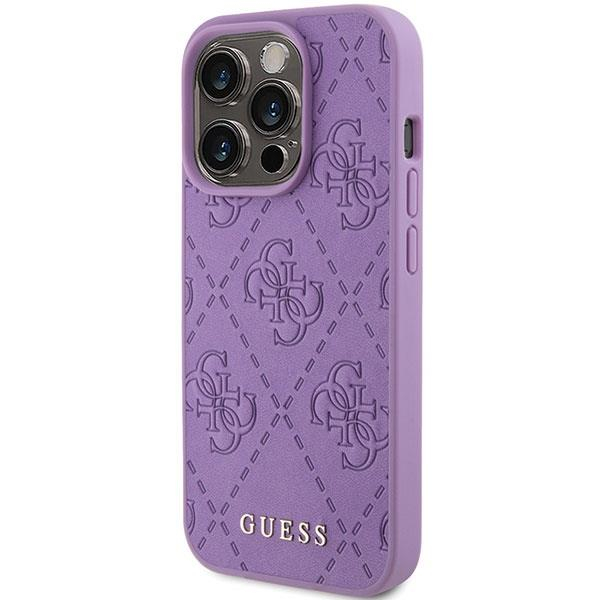 Dėklas Guess GUHCP15XP4EPMU iPhone 15 Pro Max 6.7" Violetinis hardcase Leather 4G Stamped 1 Dėklas Guess GUHCP15XP4EPMU iPhone 15 Pro Max 6.7" Violetinis hardcase Leather 4G Stamped 1