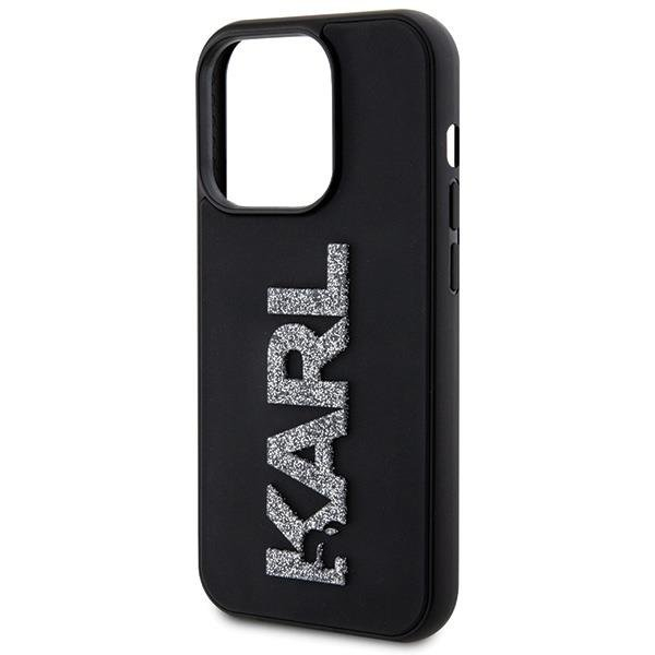 Dėklas Karl Lagerfeld 3D Rubber Glitter Logo case for iPhone 15 Pro - Juodas 5 Dėklas Karl Lagerfeld 3D Rubber Glitter Logo case for iPhone 15 Pro - Juodas 5