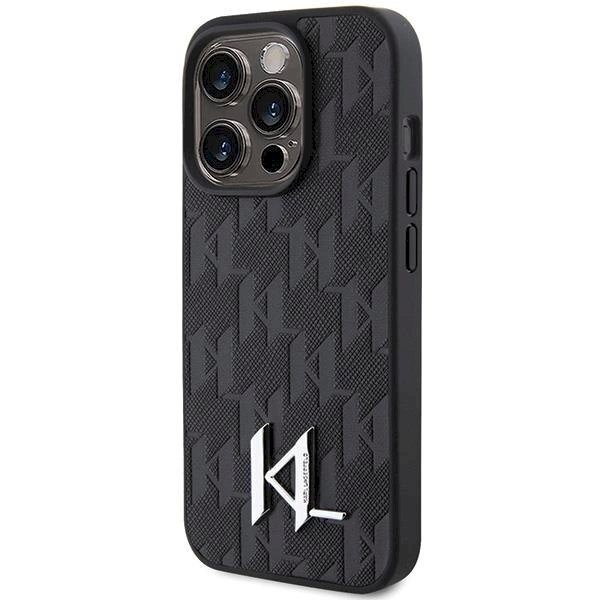 Dėklas Karl Lagerfeld KLHCP15LPKLPKLK iPhone 15 Pro 6.1" Juodas hardcase Leather Monogram Hot Stamp Metal Logo 1 Dėklas Karl Lagerfeld KLHCP15LPKLPKLK iPhone 15 Pro 6.1" Juodas hardcase Leather Monogram Hot Stamp Metal Logo 1
