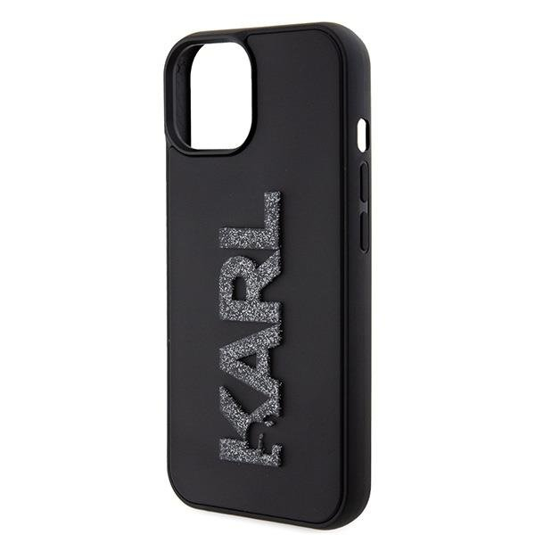Dėklas Karl Lagerfeld 3D Rubber Glitter Logo case for iPhone 15 - Juodas 5 Dėklas Karl Lagerfeld 3D Rubber Glitter Logo case for iPhone 15 - Juodas 5
