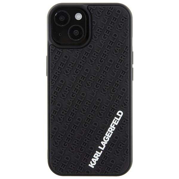 Dėklas Karl Lagerfeld 3D Rubber Multi Logo case for iPhone 15 - Juodas 2 Dėklas Karl Lagerfeld 3D Rubber Multi Logo case for iPhone 15 - Juodas 2