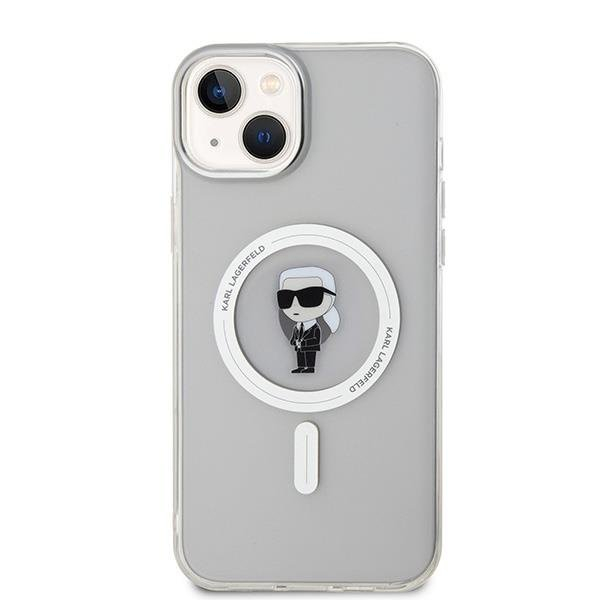 Dėklas Karl Lagerfeld KLHMP15MHFCKNOK iPhone 15 Plus 6.7" Permatomas hardcase IML Ikonik MagSafe 2 Dėklas Karl Lagerfeld KLHMP15MHFCKNOK iPhone 15 Plus 6.7" Permatomas hardcase IML Ikonik MagSafe 2