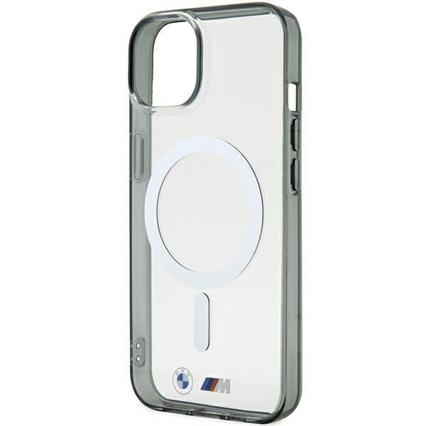 Telefono Dėklas Etui BMW Silver Ring MagSafe do iPhone 15 Skaidrus Juodas KOW068 5 Telefono Dėklas Etui BMW Silver Ring MagSafe do iPhone 15 Skaidrus Juodas KOW068 5