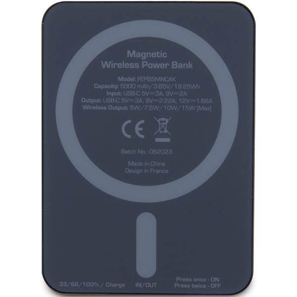 Išorinė Baterija Powerbank Ferrari Metal Logo MagSafe 15W 5000mAh - Juodas 2 Išorinė Baterija Powerbank Ferrari Metal Logo MagSafe 15W 5000mAh - Juodas 2