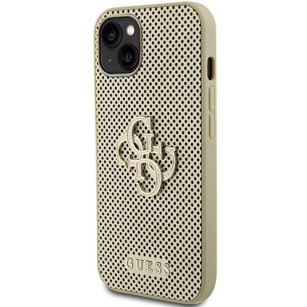 Telefono Dėklas Guess Perforated 4G Glitter case for iPhone 15 Auksinis KOW068 1 Telefono Dėklas Guess Perforated 4G Glitter case for iPhone 15 Auksinis KOW068 1