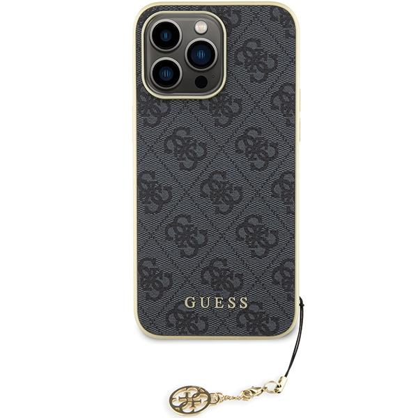Telefono Dėklas Guess 4G Charms Collection case for iPhone 15 Pro Max Pilkas-Auksinis KOW068 2 Telefono Dėklas Guess 4G Charms Collection case for iPhone 15 Pro Max Pilkas-Auksinis KOW068 2