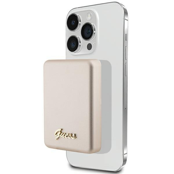 Išorinė Baterija Powerbank Guess MagSafe Metal Script Logo 15W 5000mAh Auksinė KOW06B Išorinė Baterija Powerbank Guess MagSafe Metal Script Logo 15W 5000mAh Auksinė KOW06B