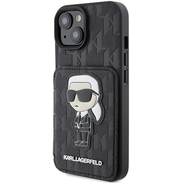 Telefono Dėklas Karl Lagerfeld Saffiano Cardslots and Stand Monogram Ikonik Patch iPhone 15 Juodas KOW068 1 Telefono Dėklas Karl Lagerfeld Saffiano Cardslots and Stand Monogram Ikonik Patch iPhone 15 Juodas KOW068 1