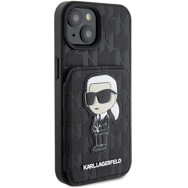 Telefono Dėklas Karl Lagerfeld Saffiano Cardslots and Stand Monogram Ikonik Patch iPhone 15 Juodas KOW068 3 Telefono Dėklas Karl Lagerfeld Saffiano Cardslots and Stand Monogram Ikonik Patch iPhone 15 Juodas KOW068 3