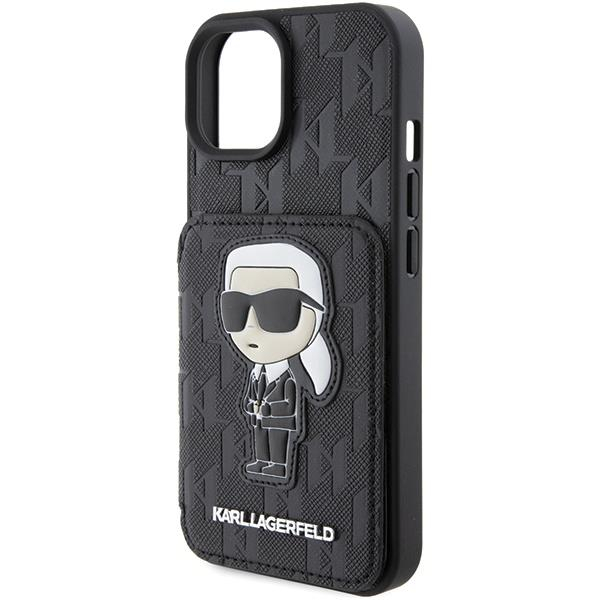 Telefono Dėklas Karl Lagerfeld Saffiano Cardslots and Stand Monogram Ikonik Patch iPhone 15 Juodas KOW068 5 Telefono Dėklas Karl Lagerfeld Saffiano Cardslots and Stand Monogram Ikonik Patch iPhone 15 Juodas KOW068 5
